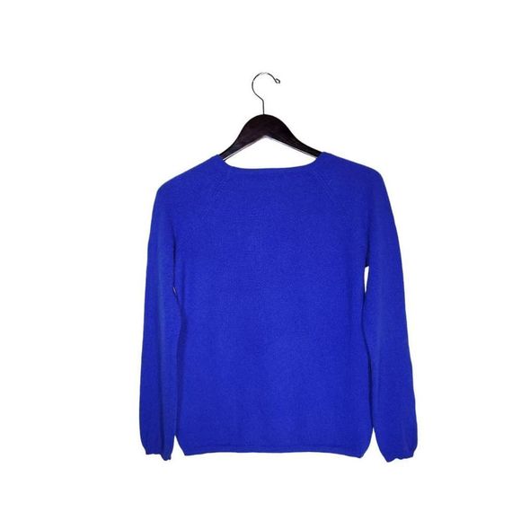 Aqua Girls Long Raglan Sleeves Blue Anchor Cashmere Sweater Pullover Size XL - Picture 2 of 9
